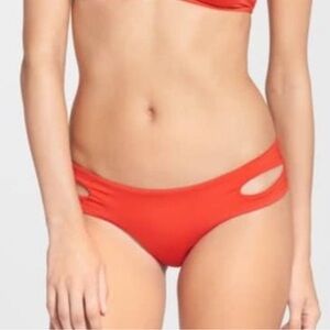 NWOT Orange Bikini Bottom with Cutout Design